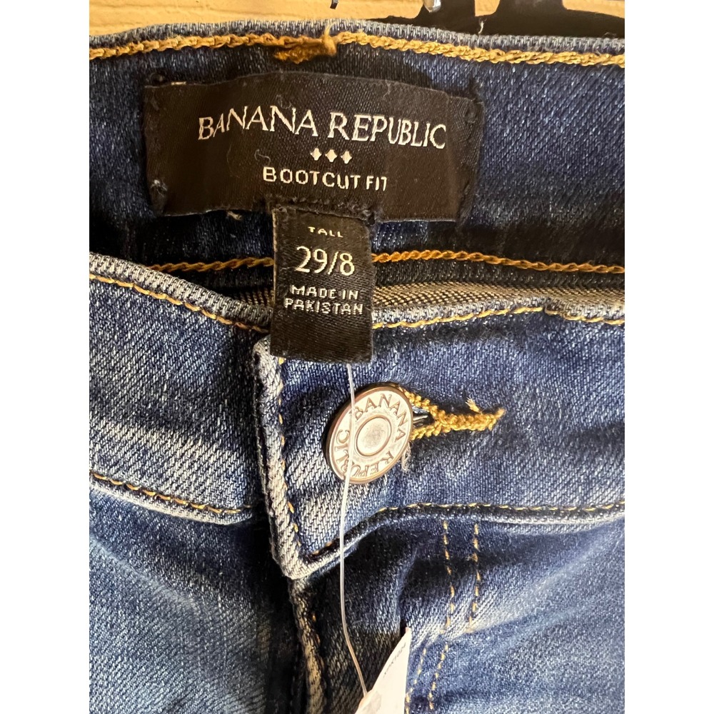 Banana Republic Bootcut Jeans Womens 29/8 Tall Medium Wash Denim Blue NWT - Picture 5 of 7